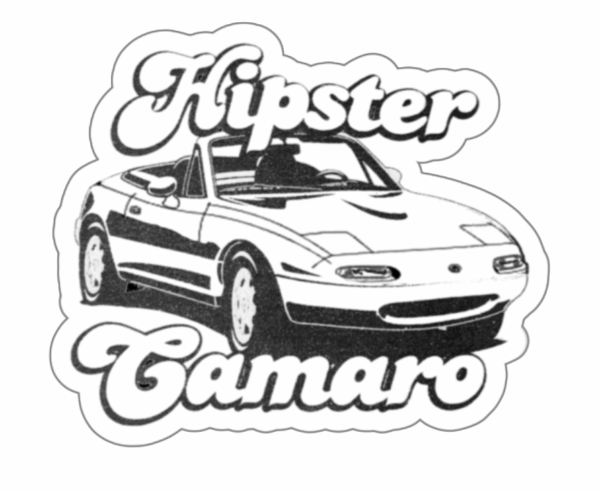 Hipster Camaro Miata MX-5 Sticker